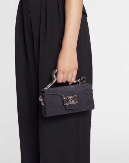 Women’s Nano pencil cat bag in suede Black