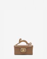 Women’s Nano pencil cat bag in leather and rhinestone Desert