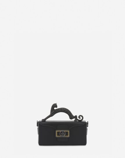 Women’s Nano pencil cat leather bag Black