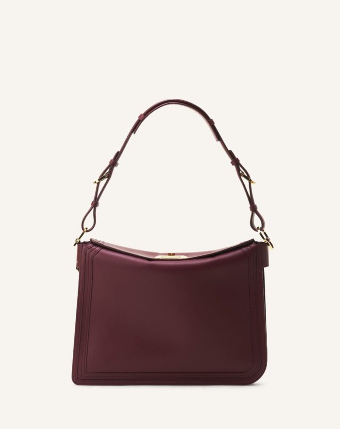 Women’s Asymmetrical leather compagnon bag Bacchus