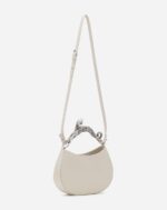 Women’s Hobo cat leather bag Chalk