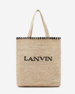 Women’s Lanvin raffia tote bag Natural/Black