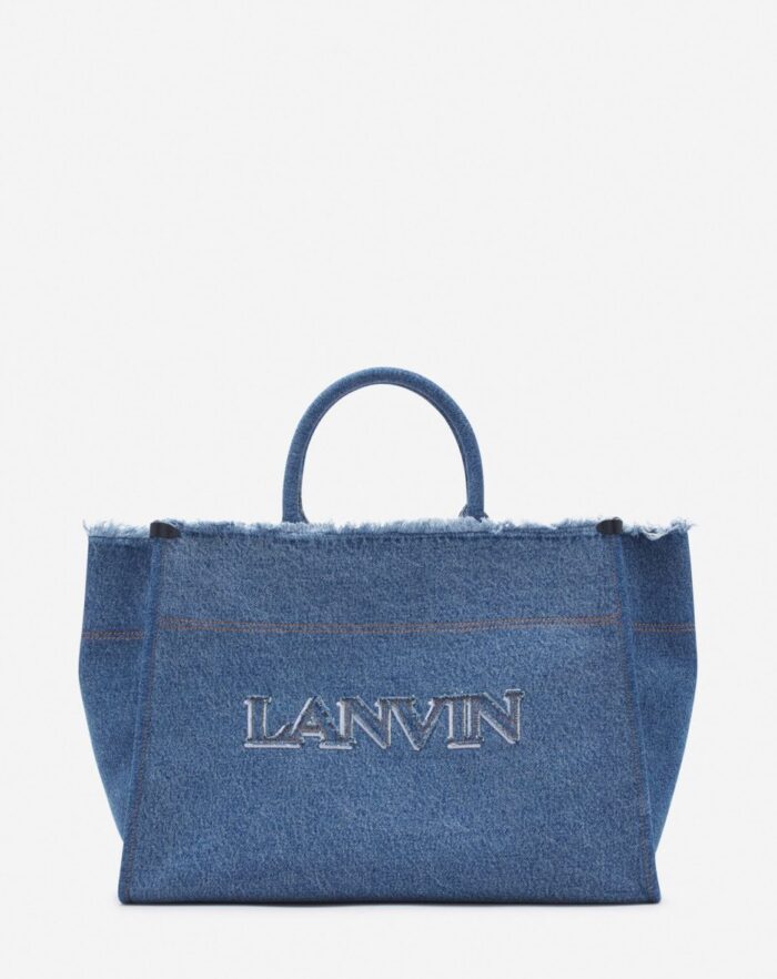 In&out mm tote bag in denim Denim Blue
