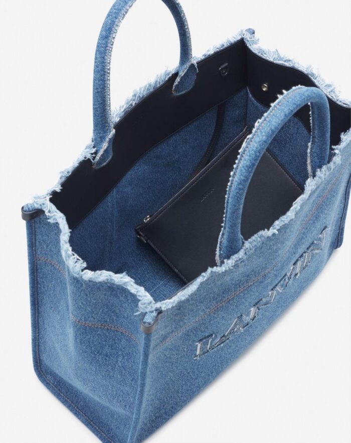 In&out mm tote bag in denim Denim Blue