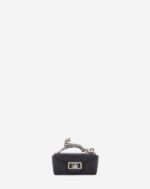 Women’s Micro pencil cat bag in suede Black