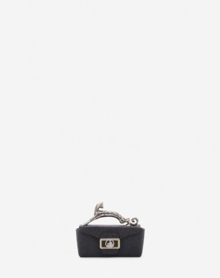 Women’s Micro pencil cat bag in suede Black
