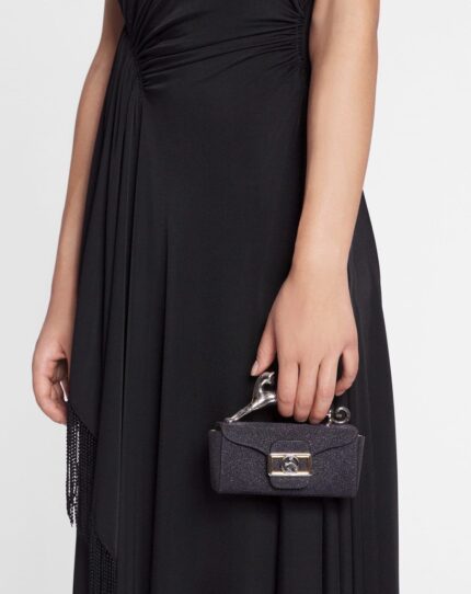 Women’s Micro pencil cat bag in suede Black