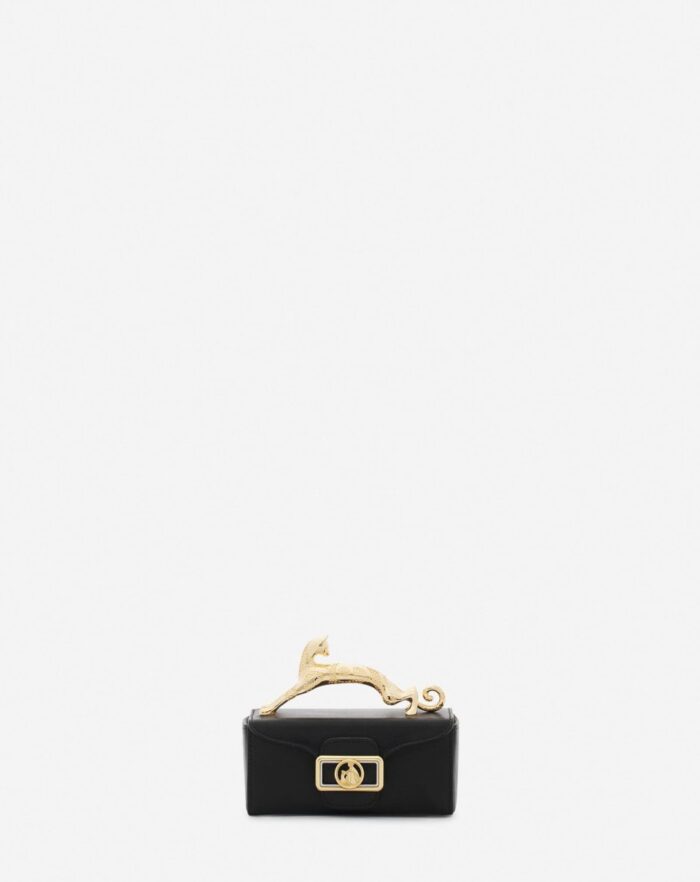 Women’s Leather micro pencil cat bag Black